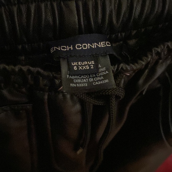 French connection vegan Leather jogging pants - Picture 8 of 8